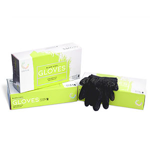 Product image for Colortrak Small Black Vinyl Gloves 100 Pk