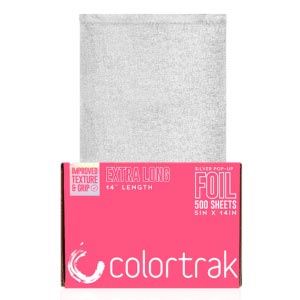 Product image for ColorTrak Extra Long Silver Foil 500 Sheets