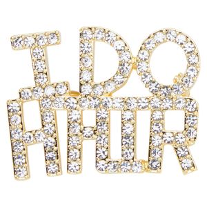 Product image for Apparel Pin I Do Hair Gold Tone