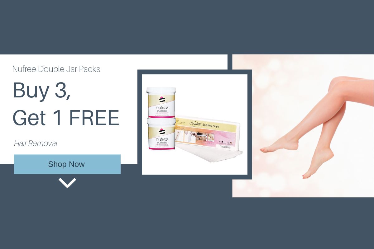 nufree hair removal buy three, get one free double jar packs